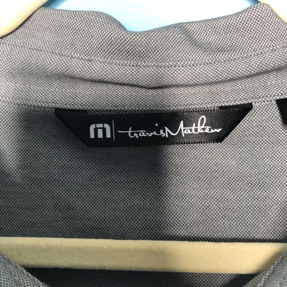 4/$25 Travis Mathew Polo Shirt Mens XXL Gray Stripe Casual Golf Athletic - Picture 4 of 9